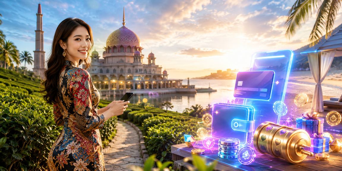 Pemain wanita Malaysia dari Putrajaya bermain kasino mudah alih dengan corak batik tempatan